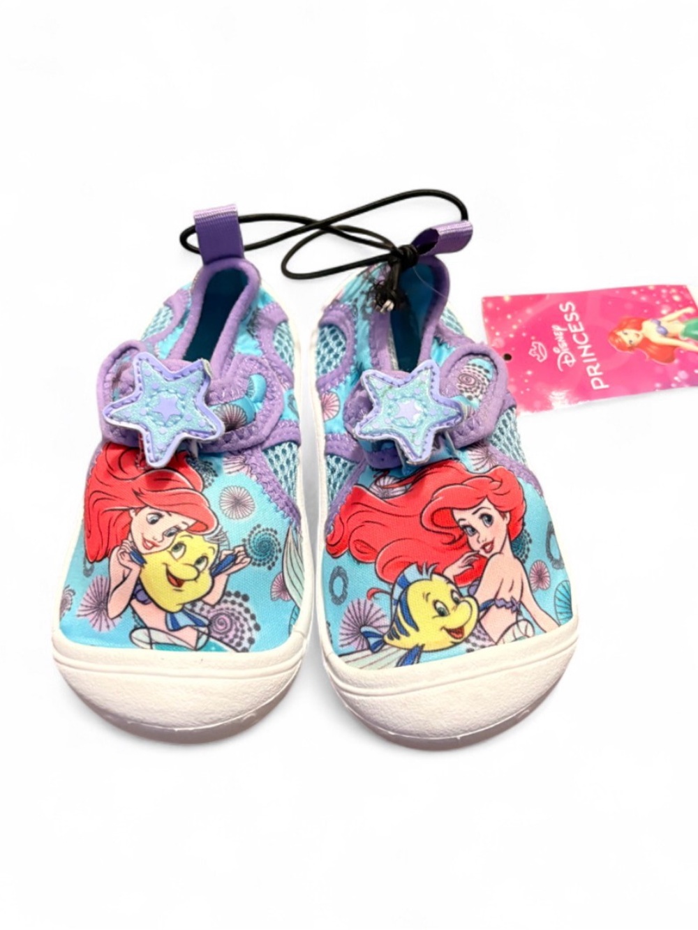 Little Mermaid Toddler Aqua Purple Mary Jane Shoes - Picture 2 of 4
